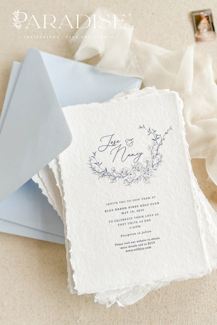 Devondra Handmade Paper Wedding Invitation Sets