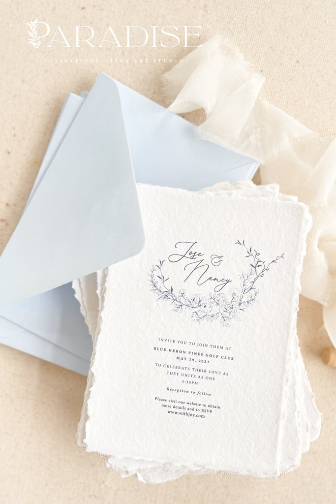 Devondra Handmade Paper Wedding Invitation Sets