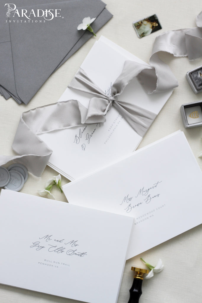White Envelopes Black Ink Address printing