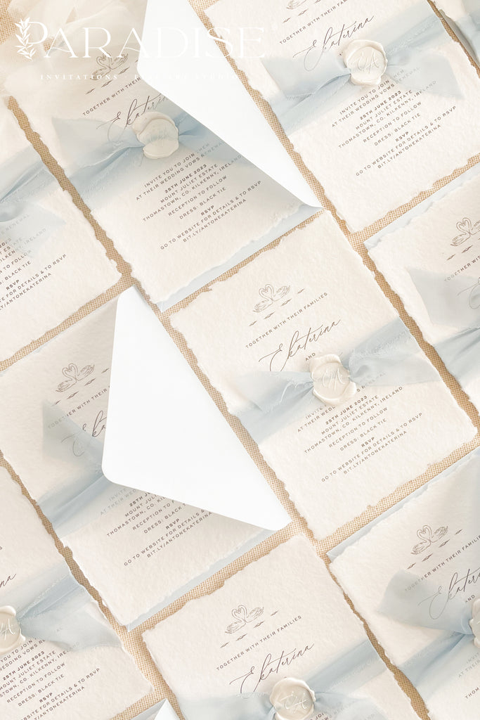 Cerise Handmade Paper Wedding Invitation Sets