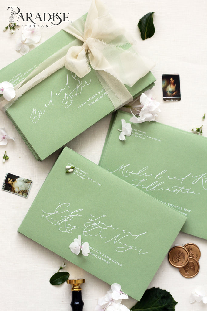 Pear Envelopes White Ink Printing