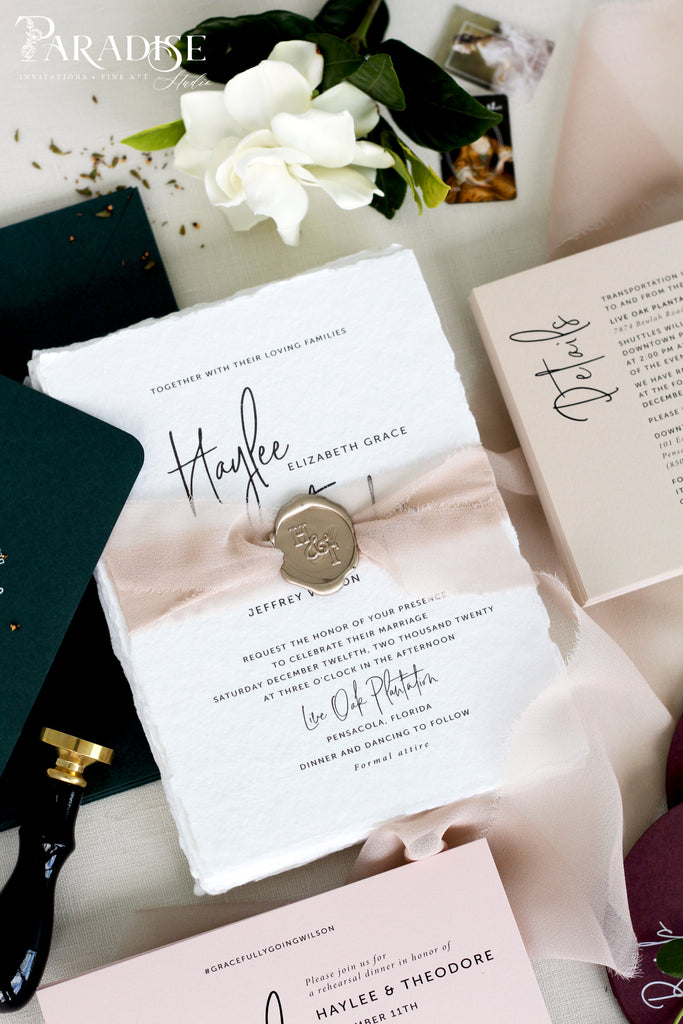 Bexley Handmade Paper Wedding Invitation Sets