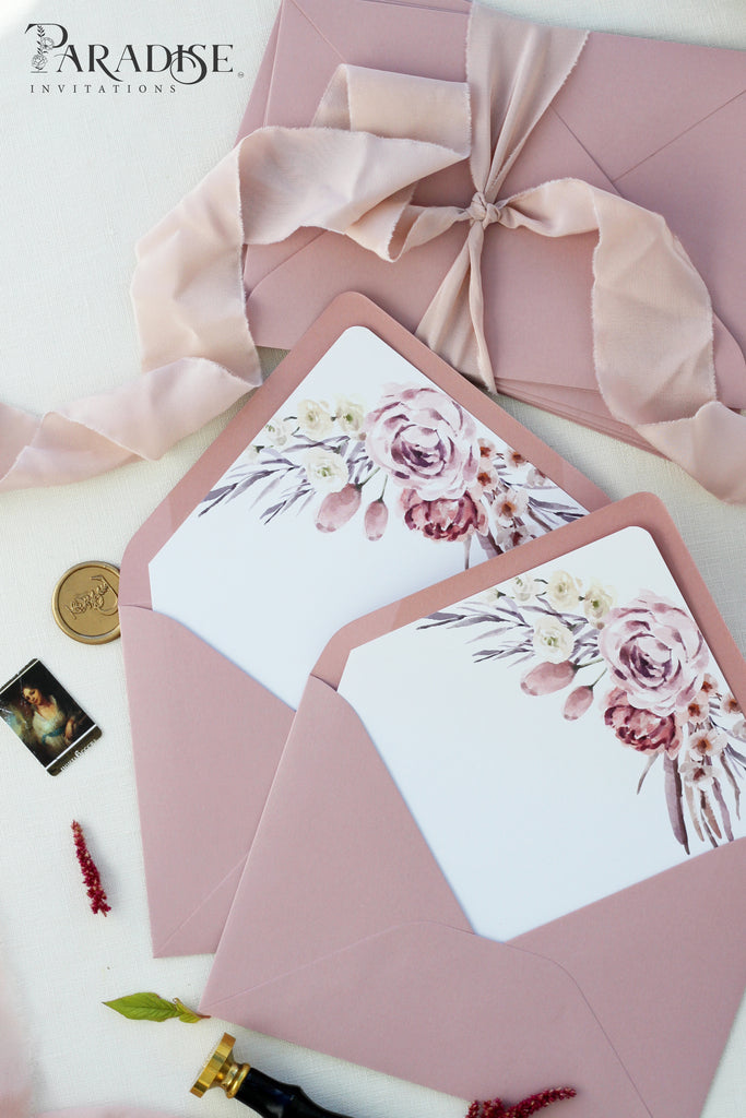 Wild Rose Envelopes with Floral Envelope Liners