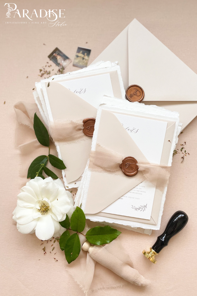 Brianna Handmade Paper Wedding Invitation Sets